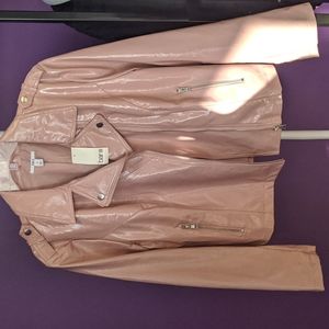 Light Pink Faux Leather BarIII Jacket